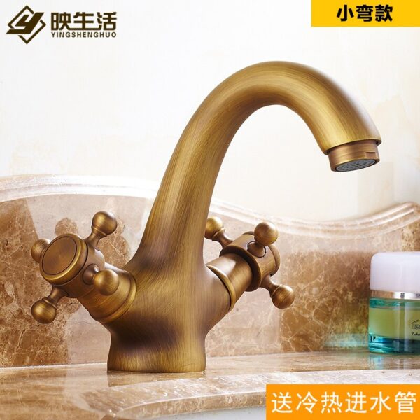Antique Diverter Basin Faucet Mixer Gold Retro Bathtub Basin Faucets Sink Waterfall Torneira Banheiro Home Improvement EA6TPL