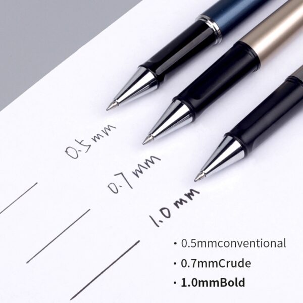 Deli Gel pen Send refill Business Office ABS 0.5 signing pen 0.7 Bold Carbon pen black write 1.0 student Signature pen set