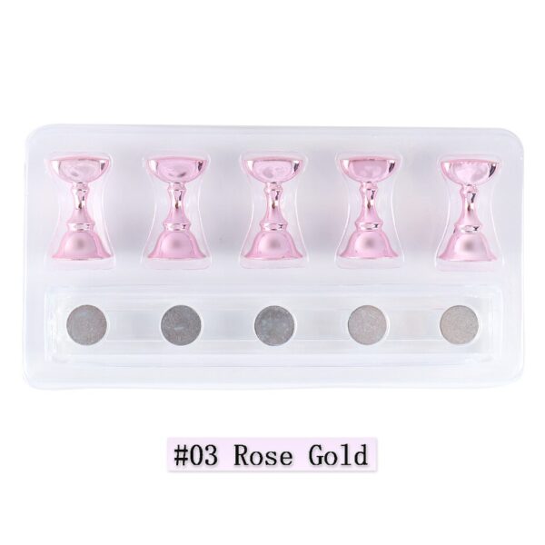 5pcs Magnetic Nail Holder Practice Training Display Stand Plastic Rack False Nail Art Tips Accessory Manicure Salon Tools JI1814