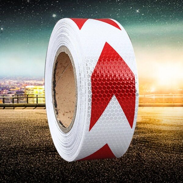 Arrow Conspicuity Tape Reflective Safety Warning Sign Car Truck RV Reflective Hazard Tape Conspicuity Safety Marking Fluorescent