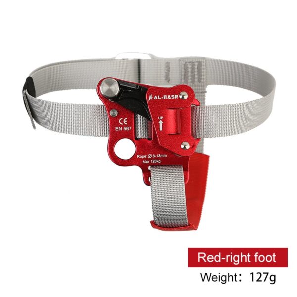 SRT Rock Climbing Foot Ascender Riser With Pedal Belt Grasp Rope Gear Anti Fall Off Left Right foot ascend