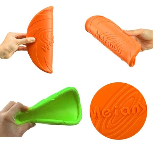 Dog Flying Discs Toy Eco Friendly Soft Rubber Floatable UFO Resistant Bite Chew Disk Puppy Interactive Training Pet Supplies