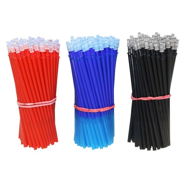 52Pcs/Set 0.38mm Erasable Refill Rod Washable Handle Blue/Black/Red Ink Gel Pen School Office Writing Supplies Kawaii Stationery