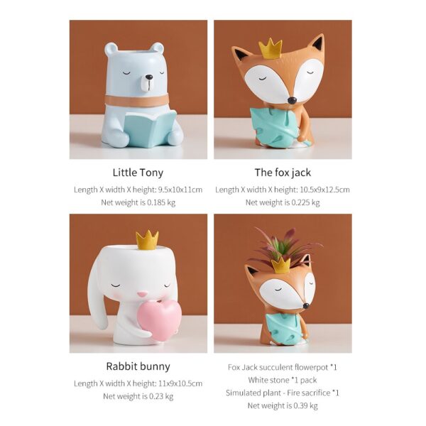 Cute animal small plant pot pots for indoor plants Flower pot Cachepot for flowers garden accessories living room Desktop decor