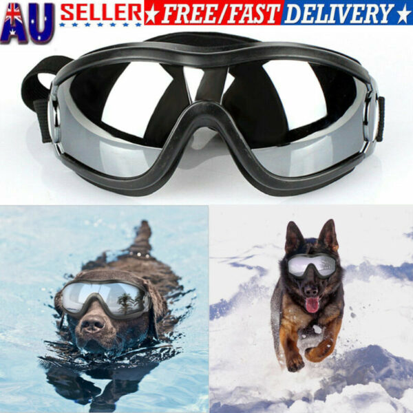 2020 HOT Adjustable Pet Dog Goggles Sunglasses Anti-UV Sun Glasses Eye Wear Protection Waterproof Sunglasses Pet Dog Supplies (Black)