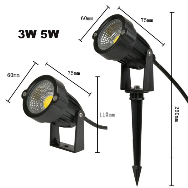 New Style COB Garden Lawn Lamp Light 220V 110V 12V Outdoor LED Spike Light 3W 5W 10W Path Landscape Waterproof Spot Bulbs