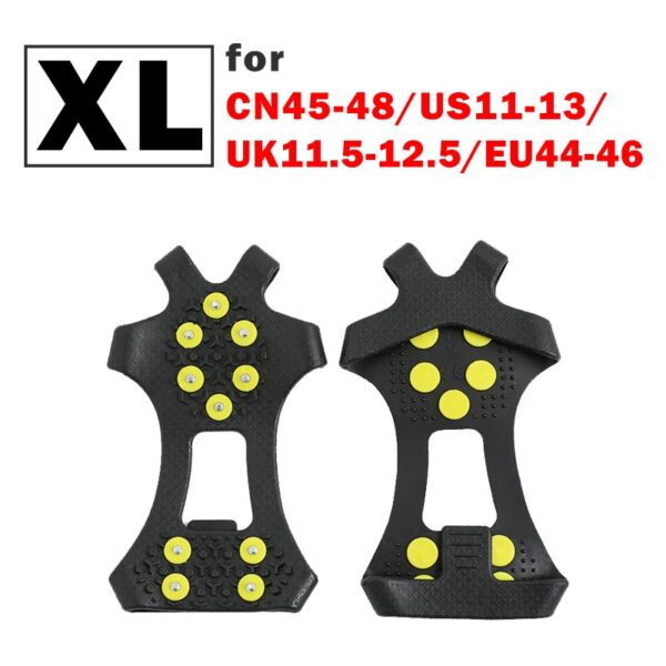 Mosodo 1pair Anti-Skid Snow Ice Gripper Winter Unisex Shoe Cleats Grips Spikes Crampons Fishing Climbing Anti Slip Shoes Cover