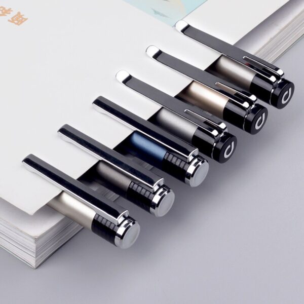 Deli Gel pen Send refill Business Office ABS 0.5 signing pen 0.7 Bold Carbon pen black write 1.0 student Signature pen set