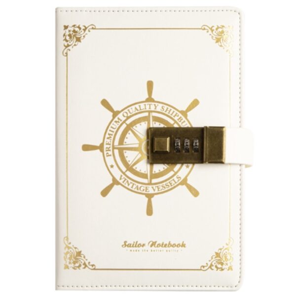 B6 Vintage Notepad Notebook Diary Daily Memos Planner Agenda Notebook Pu Leather Sketchbook with Lock Office Student Password