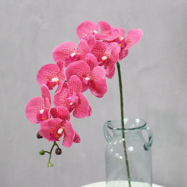 9 Head Real Touch PU Latex Phalaenopsis Artificial Flower Orchid Home Decor Bedroom Potted Plants DIY Wedding Material Wholesale