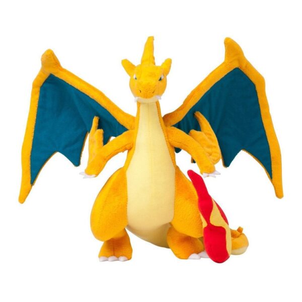10inch Mega Charizard X Plush Toy Mega Evolution X&Y Charizard Soft Stuffed Plush Doll Cartoon Gift for Kids