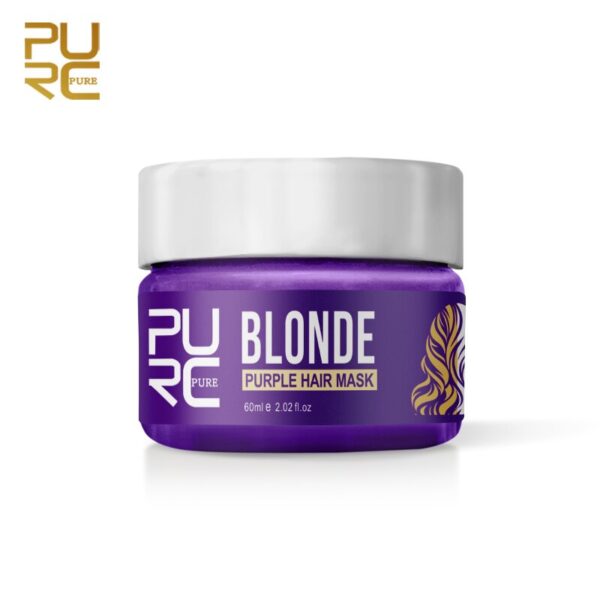 PURC Purple Hair Mask Repairs Frizzy Make Hair Soft Smooth Removes Yellow And Brassy Tones Hair Mask