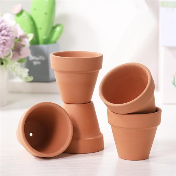BESTOMZ 10Pcs Small Mini Terracotta Pot Clay Pottery Planter Flower Pots Succulent Nursery Pots Wedding Party Favor