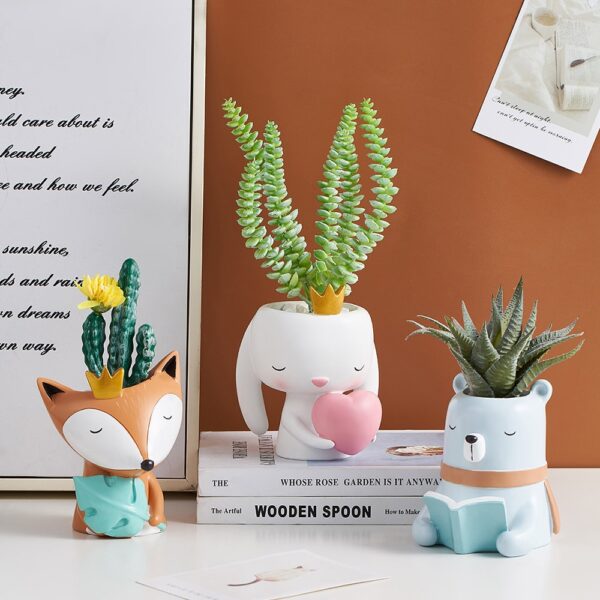 Cute animal small plant pot pots for indoor plants Flower pot Cachepot for flowers garden accessories living room Desktop decor