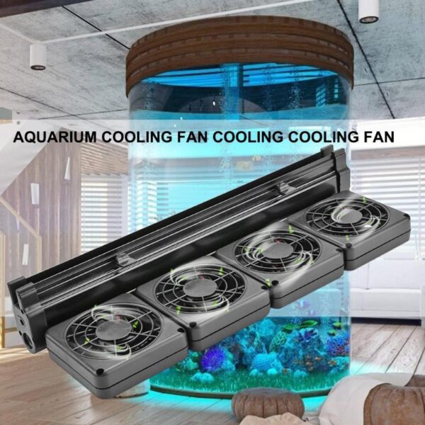 Aquarium Cooling Fan Quiet Multi-angle Temperature Control Fish Tank Cooler Aquarium Aquatic Pet Supplies