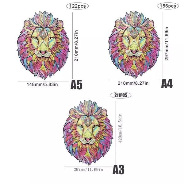 Wooden Jigsaw Puzzle For Adults Children Each Piece Is Animal Shaped DIY 3D Christmas Gift For Kid A4 Wooden Jigsaw Puzzle