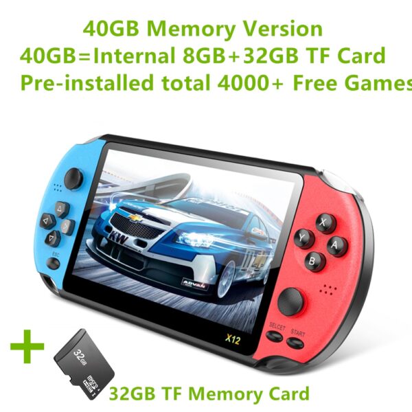 Newest 5.1 inch Handheld Portable Game Console Dual Joystick 8GB preloaded 1000 free games support TV Out video game machine