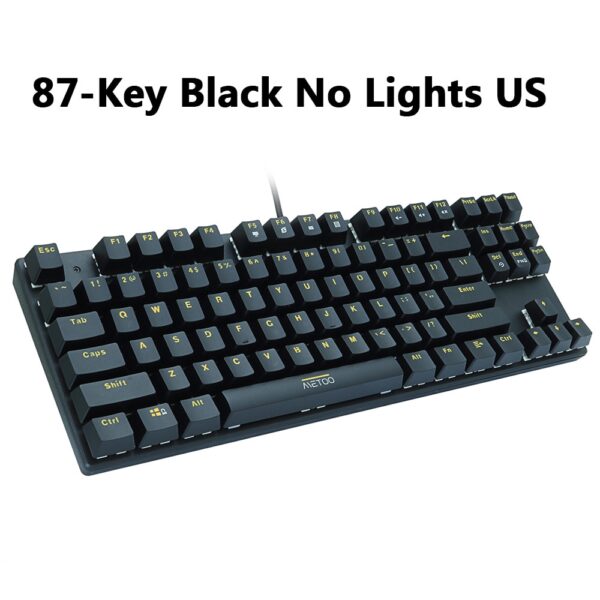 METOO zero Wired Gaming Mechanical Keyboard Game 87/104 Anti-ghosting Russian/US Blue Black Red switch Backlit For pro gamer Lap
