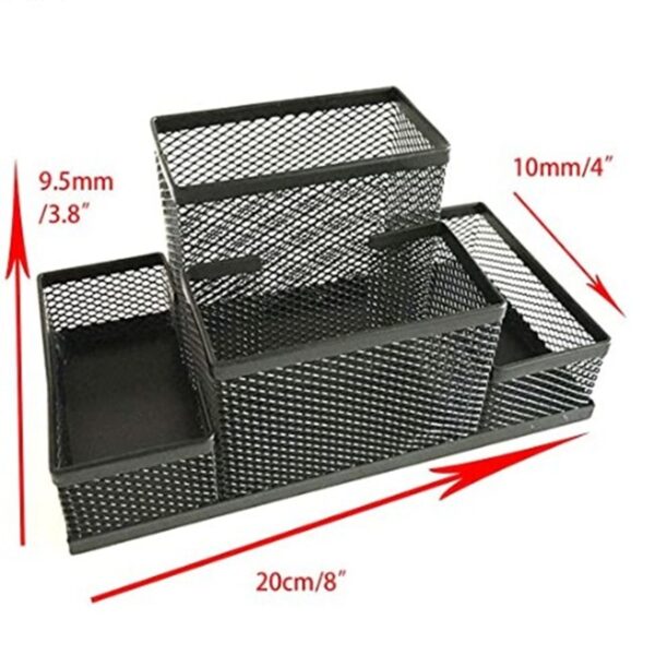 Metal Pen Holder Creative Stationery Desktop Multifunction Desk Organizer Storage Box Pen Container Home Office Supplies