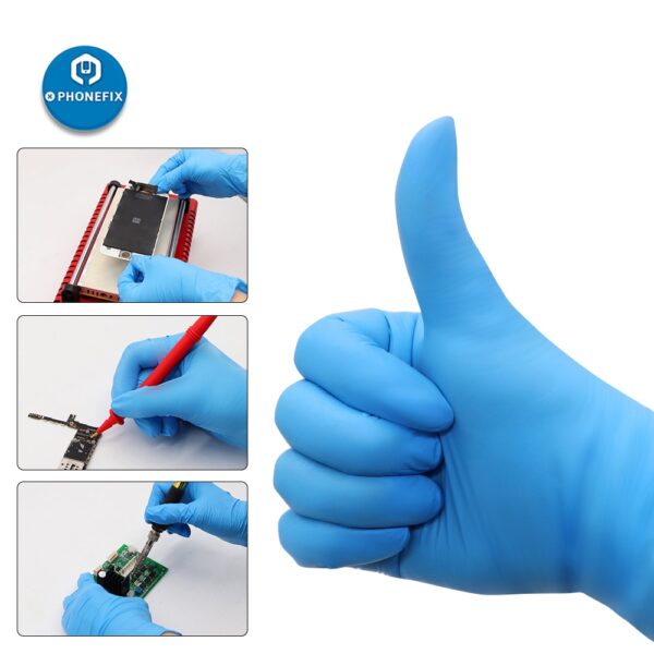 50/100Pcs Disposable Gloves Electronic industrial ESD Work Gloves for Home Cleaning Rubber Gloves Universal Left and Right Hand