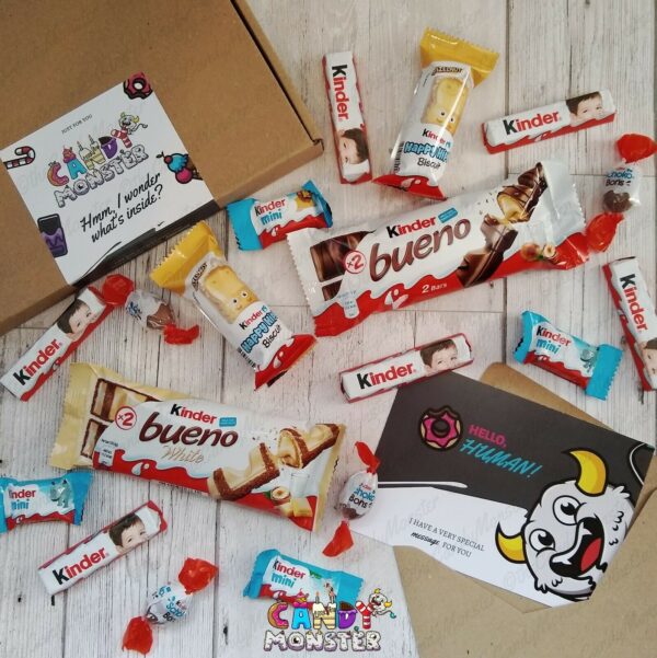 Personalised KINDER Chocolate Bueno Hamper Sweet Gift Box Present Birthday Xmas