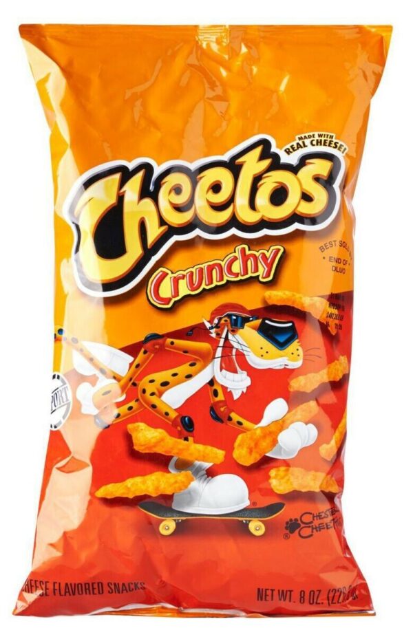 2 X CHEETOS CRUNCHY CHEESE LARGE Bag 226g/UK Seller/Original US Import/Long date