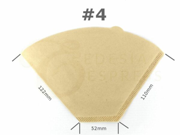 Coffee Filter Papers Size 4 Unbleached Brown Replacement Cones