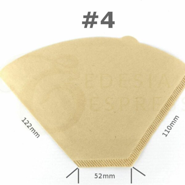 Coffee Filter Papers Size 4 Unbleached Brown Replacement Cones