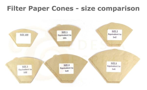Coffee Filter Papers Size 4 Unbleached Brown Replacement Cones