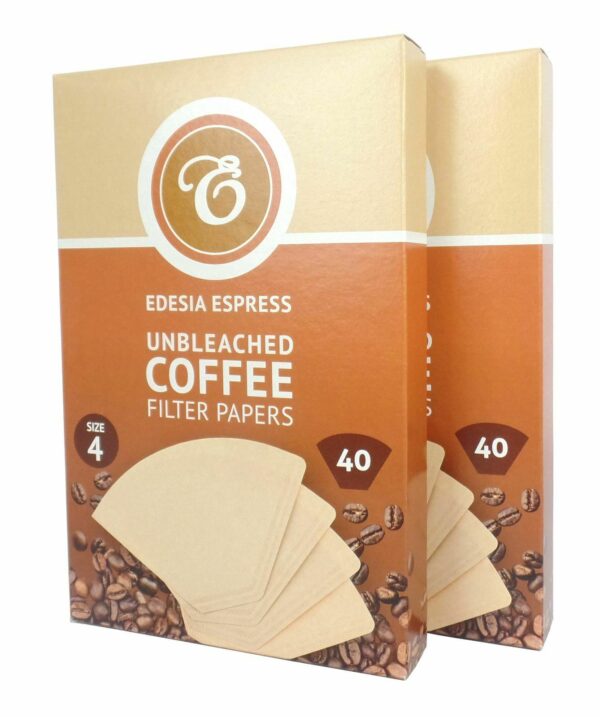 Coffee Filter Papers Size 4 Unbleached Brown Replacement Cones