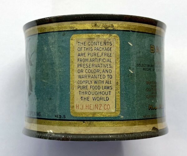 1930's-H.J.-Heinz-Co.-57-Baked-Beans-Spice-Tin-Can-Container 1930's H.J. Heinz Co. 57 Baked Beans Spice Tin Can Container