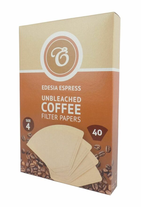 Coffee Filter Papers Size 4 Unbleached Brown Replacement Cones